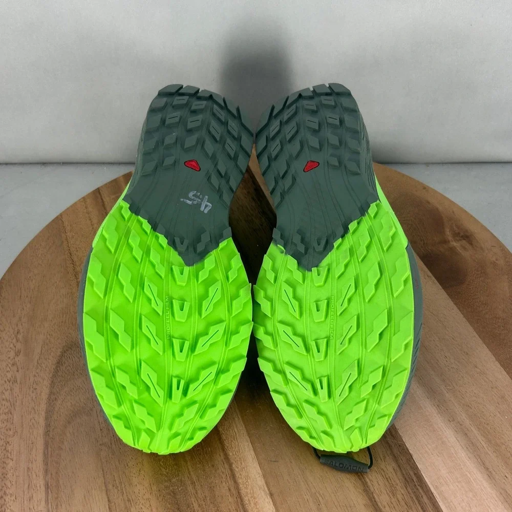 Salomon Sense Ride 5 Trail Running Shoes Mens Size 9.5 Green Black 473111